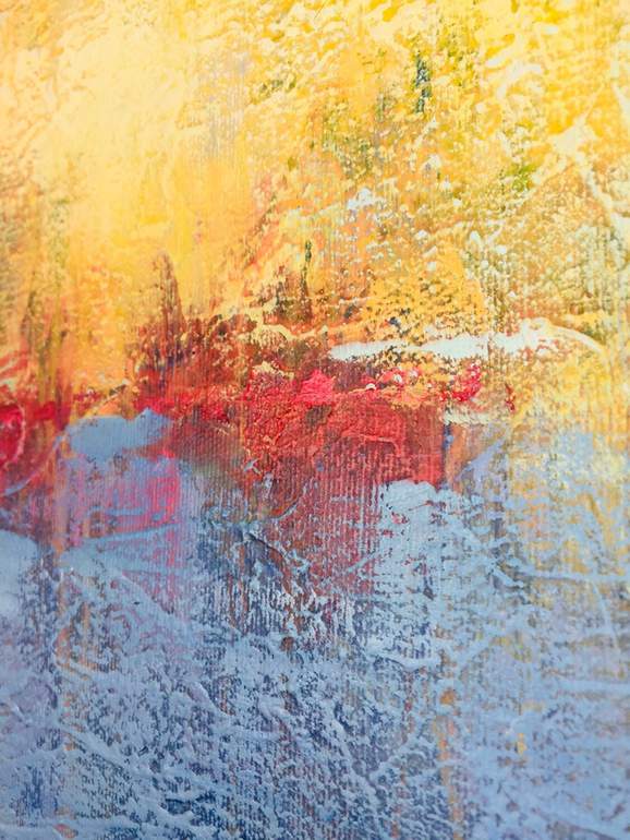 sunset yellow blue abstract design 6